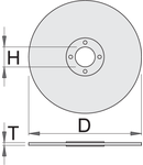 Discuri de taiere pentru otel 180mm, 22mm, 160g