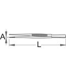 Penseta plata 160mm, 2mm, 25g