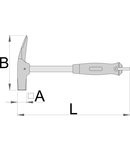 Ciocane dulgher, pentru lucrul in siguranta la inaltime 550g, 27mm, 320mm, 168mm