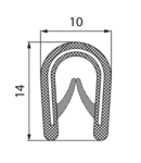 Cheder 1,0-4,0mm RAL 9005 rola neagra 100m