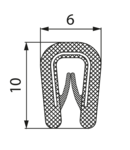 Cheder 1,0-2,0mm RAL 9005 rola neagra 