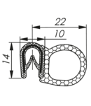 Cheder 1,0-4,0 RAL 9005 rola neagra 