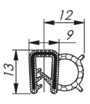 Cheder 2,0 RAL 9005 rola neagra 100m