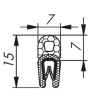 Cheder1,0-2,0 RAL 9005 rola neagra 100m