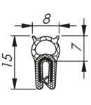 Cheder0,5-1,5 RAL 9005 rola neagra 100m