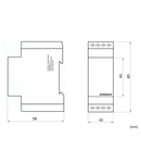 Transformator de siguranta,15VA 230V-4-8-12V, 2 module ( pentru sonerie)