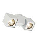 Corp iluminat TAVAN, ALTRA DICE GU10 perete Luminita, lumina Plafon alb, cu Doua capete, QPAR51, alb, max. 100 W,