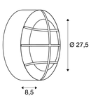 Corp TAVAN ILUMINAT, bulan GRID de perete Luminita E27, alb