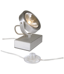 Lampa pla, Kalu 1 Etajul etaj Stativ singur capete, QR-LP111, rotund, aluminiu periat, max. 50 W,