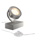 Lampa pla, Kalu 1 Etajul etaj Stativ singur capete, QR-LP111, rotund, aluminiu periat, max. 50 W,