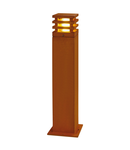 Lampa podea, RUSTY ® Lampadare 70, otel rugina stativ de podea in aer liber, cu LED-uri, 3000K, patrat, ruginite, L / W / H 12/12/71,