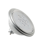 Sursa de iluminat, bec, lampa cu LED-uri QPAR111, GU10, 7W, 3000K 40 ° argint,