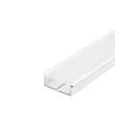 Profil led, GLENOS profesional incastrat profil 8832, cu capac, alb, 2 m,