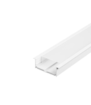 Profil led, GLENOS profesional incastrat profil 8832, cu capac, alb, 2 m,