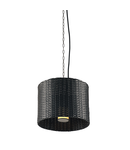 Lampa suspendata, lustra ADEGAN MANILA pandantiv in aer liber, TC (...) SE, rotund, antracit, Ø / H 38,5 / 30,5 cm, max. 24W,