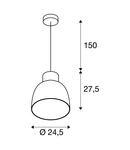 Lampa suspendata, lustra PENTULI