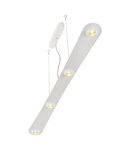 Lampa suspendata, lustra Lefa pandantiv, cu patru capete, cu LED-uri, 3000K, alb, cu intensitate variabila,