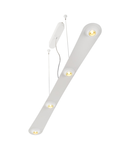 Lampa suspendata, lustra Lefa pandantiv, cu patru capete, cu LED-uri, 3000K, alb, nu cu intensitate variabila,