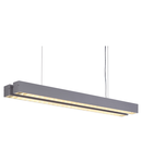 Lampa suspendata, lustra Riffa pandantiv, cu doua capete, T16, gri-argintiu, max. 108W, reglarea intensitatii luminoase,