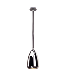 Lampa suspendata, lustra OVO pandantiv, QPAR111, crom, cablu textil negru, max. 75W,