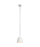 Lampa suspendata, lustra PLASTRA CONE pandantiv, TCR-EST, in forma trapezoidala, ipsos alb,