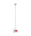 Lampa suspendata, lustra PLASTRA CONE pandantiv, TCR-EST, in forma trapezoidala, ipsos alb,