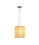 Lampa suspendata, lustra Lasson pandantiv, TC- (D, H, T, Q) SE, patrat, bej, L / W / H 20/20/30 cm, max. 60W,