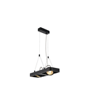 Lampa suspendata, lustra LYNAH pandantiv, pandantiv negru, cu doua capete, cu LED-uri, 3000K, negru,