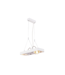 Lampa suspendata, lustra LYNAH pandantiv, pandantiv alb, cu doua capete, cu LED-uri, 3000K, alb,