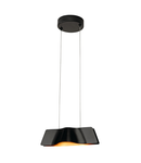 Lampa suspendata, lustra WAVE 25 pandantiv, pandantiv negru, LED-uri, 2000K-3000K Dim la cald, negru,