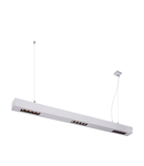 Lampa suspendata, lustra Q-LINE ® pandantiv, cu LED-uri de culoare gri deschis pandantiv interior, 1m, BAP, argint, 3000K,