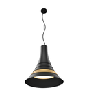 Lampa suspendata, lustra BATO 45 pandantiv, aur cu LED-uri de lumina pandantiv interior, negru / alama, LED-uri, 2700K,