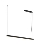 Lampa suspendata, lustra AROSA pandantiv, 1,25m negru, triac, PD, cu LED-uri de interior pandantiv, negru, 3000K,