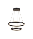 Lampa suspendata, lustra ONE DOUBLE Pendant, black Indoor LED pendant light black CCT switch 2700/3000K,