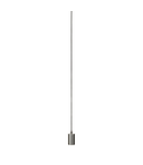 Lampa suspendata, lustra FITU Pendant E27, aluminium A60, round, brushed aluminium, 2.5m cable with open cable end, max. 60W,