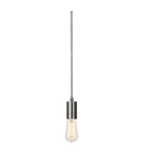 Lampa suspendata, lustra FITU Pendant E27, aluminium A60, round, brushed aluminium, 2.5m cable with open cable end, max. 60W,