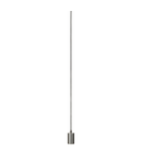 Lampa suspendata, lustra FITU Pendant E27, aluminium A60, round, brushed aluminium, 5m cable with open cable end, max. 60W,