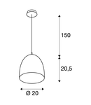 Lampa suspendata, lustra PARA CONE 20 Pendant E27, white