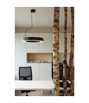 Lampa suspendata, lustra MEDO RING 60 Pendant, black pendant, LED, black, Ø 60 cm, incl. LED driver,