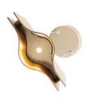 Lampa suspendata, lustra WAVE 25 Pendant, gold pendant, LED, 3000K, brass, 9W, incl. canopy brass, driver,