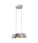 Lampa suspendata, lustra WAVE 25 Pendant, aluminium pendant, LED, 3000K, aluminium/white, 9W, incl. canopy aluminium/white, driver,