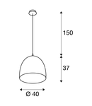 Lampa suspendata, lustra PARA CONE 40 Pendant E27, white