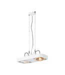 Lampa suspendata, lustra AIXLIGHT® Pendant GU10, white pendant, double-headed, QR111, white, L/W/H 48/18/5 cm, 2x75W max.,