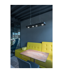 Lampa suspendata, lustra AIXLIGHT® Pendant GU10, black pendant, four-headed, QR111, rectangular, black, L/W/H 77/18/5 cm, 2x75W max.,