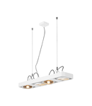 Lampa suspendata, lustra AIXLIGHT® Pendant GU10, white pendant, four-headed, QR111, rectangular, white, L/W/H 77/18/5 cm, 2x75W max.,