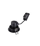 Spot incastrat, PIREQ 68 rotund INTEGRAT, negru mat, 6.5W, 38 °, 3000K,