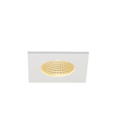 Spot incastrat, PIREQ IP incastrat plafon lumina, patrat, alb mat, 38 °, 3000K, inclusiv. conducator auto,