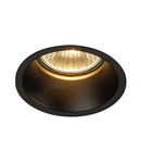 Spot incastrat, DORENDO QPAR51 DOWNLIGHT rotund, negru mat, max. 50W,