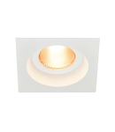 Spot incastrat, Contone incastrat lumina, LED-uri, 2000-3000K, patrat, alb, rigid, 13W, inclusiv arcuri lamelare,