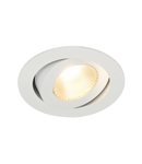 Spot incastrat, Contone incastrate montaj, cu LED-uri, 2000-3000K, rotund, alb, orientabila, 13W, inclusiv arcuri lamelare,